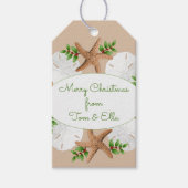 ビーチリースサンドドルクリスマスタイオンギフトラベル ギフトタグ (正面)