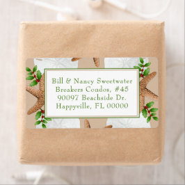 ビーチリースサンドドルクリスマス住所 シール