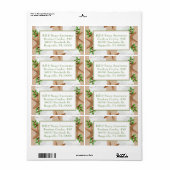 ビーチリースサンドドルクリスマス住所 シール (フルシート)