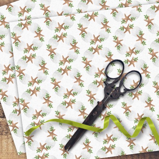 ビーチリースシースターズサンドドルクリスマスタイス 薄葉紙