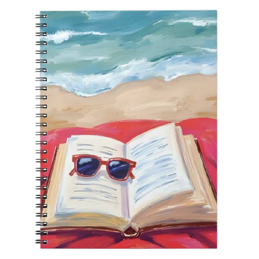 ビーチリード | 海の波 水彩画 ノートブック (正面)