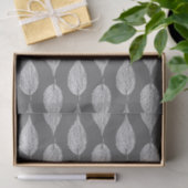 ビーチリーフチョークプリントグレー/グレーと白 薄葉紙 (ギフト)