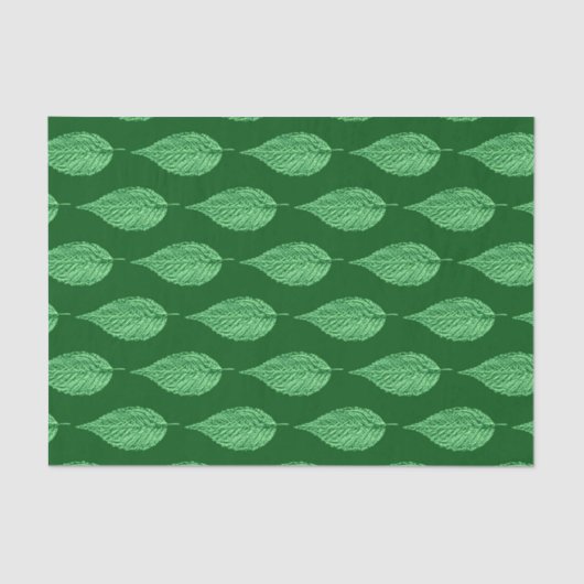 ビーチリーフチョークプリント深いエメラルドグリーン 薄葉紙 (正面)