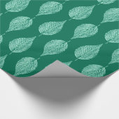 ビーチリーフチョークプリント、ターコイズ&アクア ラッピングペーパー (角)
