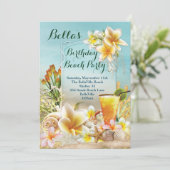 ビーチルアウ(ハワイ式宴会)パーティの招待状 招待状 (スタンド正面)