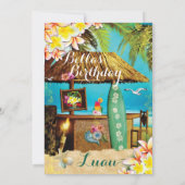 ビーチルアウ（ハワイ式宴会）パーティの招待状 招待状 (裏面)