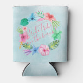 ビーチルアウ（ハワイ式宴会）ブルーピンクの熱帯バチェロレッテ週末 缶クーラー (正面)