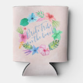 ビーチルアウ(ハワイ式宴会)ブルーピンクの熱帯バチェロレッテ週末 缶クーラー (正面)