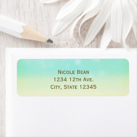 ビーチルックエレガントヴィンテージウェディング住所 シール (インサイチュ)