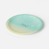 ビーチルックエレガントヴィンテージウェディング紙プレート ペーパープレート (アングル)