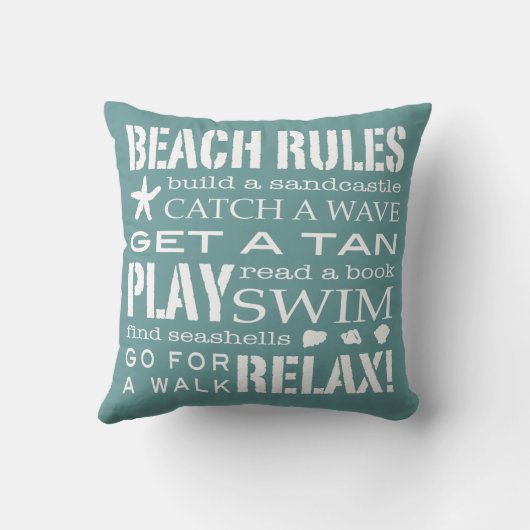 ビーチルールバイザシーショアソフトアクア&ホワイト クッション (裏面)