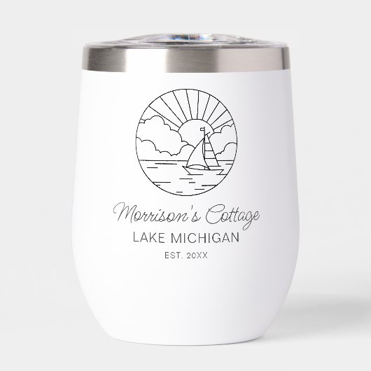 ビーチレイクハウスネームセーリングボートキャプテンカスタム (正面)