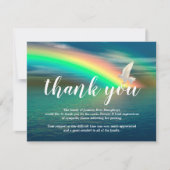 ビーチレインボー鳩の葬式ありがとう サンキューカード (正面)