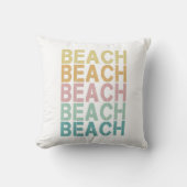 ビーチレトロレタリングヴィンテージホリデーサマー クッション (正面)