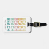 ビーチレトロレタリングヴィンテージホリデーサマー ラゲッジタグ (正面横)