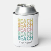 ビーチレトロレタリングヴィンテージホリデーサマー 缶クーラー (缶正面)