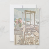 ビーチレトロArbor文字列ライト日付を保存 セーブザデート (裏面)