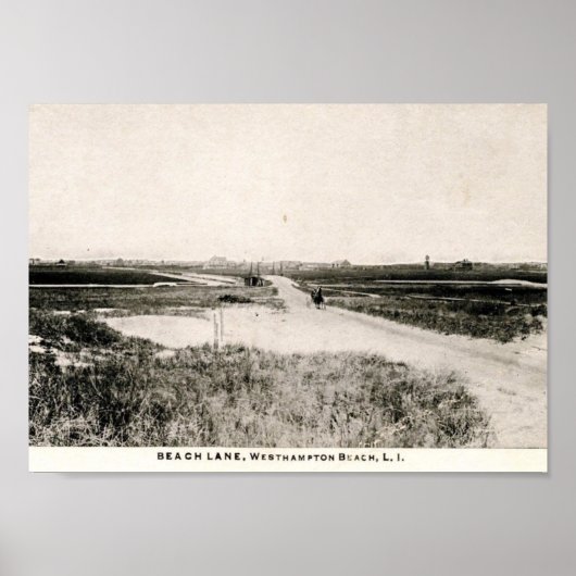 ビーチレーン，ウェストサンプトン，ニューヨーク，ヴィンテージ ポスター (正面)