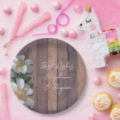 ビーチローズ ウッドルックパーティー ペーパープレート (パーティー)