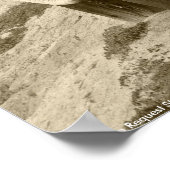 ビーチロープフェンス – Sepiaポスター ポスター (角)