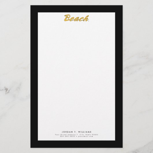 ビーチワードマーク 便箋 (正面)