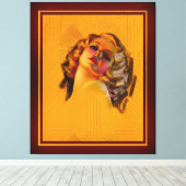 ビーチングアイズアールデコポートレートバイゾーモツェルト キャンバスプリント (インサイチュ (ウッドフロア))