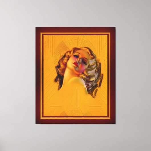 ビーチングアイズアールデコポートレートバイゾーモツェルト キャンバスプリント (正面)