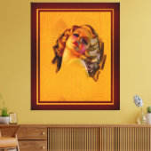 ビーチングアイズアールデコポートレートバイゾーモツェルト キャンバスプリント (インサイチュ (リビング))