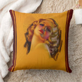 ビーチングアイズアールデコポートレートバイゾーモツェルト クッション (ブランケット)