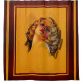 ビーチングアイズアールデコポートレートバイゾーモツェルト シャワーカーテン (正面)