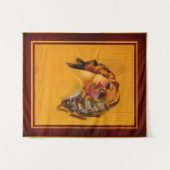 ビーチングアイズアールデコポートレートバイゾーモツェルト タペストリー (正面(横))