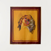 ビーチングアイズアールデコポートレートバイゾーモツェルト タペストリー (正面)