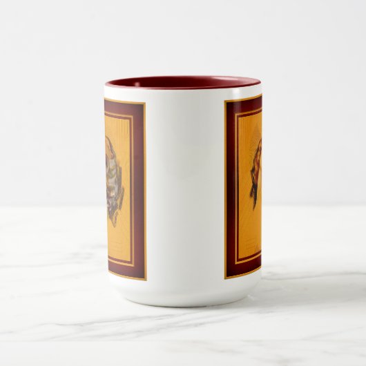 ビーチングアイズアールデコポートレートバイゾーモツェルト マグカップ (中央)