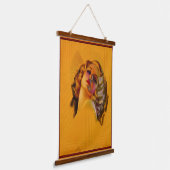 ビーチングアイズアールデコポートレートバイゾーモツェルト 吊り下げ型タペストリー (傾斜あり)