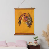 ビーチングアイズアールデコポートレートバイゾーモツェルト 吊り下げ型タペストリー (寝室)