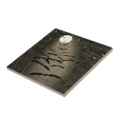 ビーチングアワーフルムーンこうもりヴィンテージハロウィーン タイル (側面)