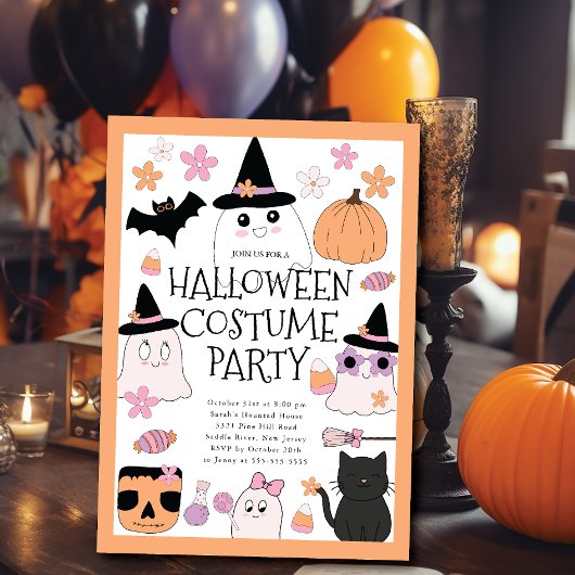 ビーチングハローウィンパーティ招待状 招待状