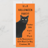 ビーチングブラックキャットハローウィンパーティ 招待状 (正面)