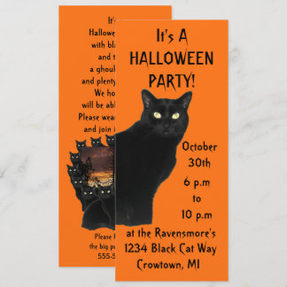 ビーチングブラックキャットハローウィンパーティ 招待状