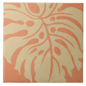 ビーチヴィベスモンステラアートタイル タイル (正面)