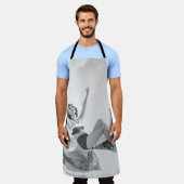 ビーチヴィンタのビキニの魅力的な若い女性 エプロン (着用した状態)