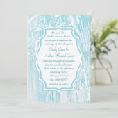 ビーチヴィンテージアクアオールドバーンウッドスワール結婚ズ 招待状 (スタンド正面)