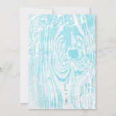 ビーチヴィンテージアクアオールドバーンウッドスワール結婚ズ 招待状 (裏面)