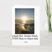 ビーチークリスマスカード。 シーズンカード (裏面)