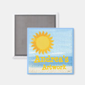 ビーチー子供アートワーク マグネット (正面/裏面)