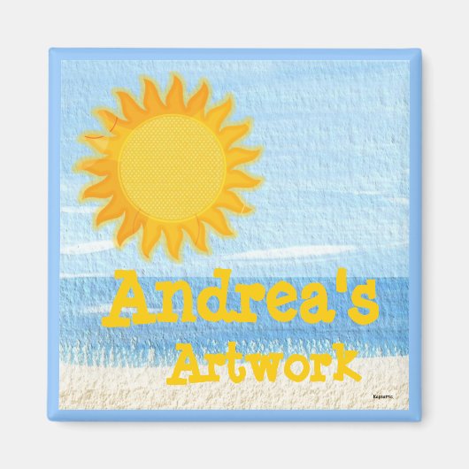 ビーチー子供アートワーク マグネット (正面)