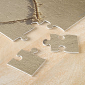 ビーチ上に描2つの横たわるハート ジグソーパズル (側面)