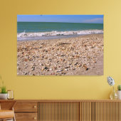 ビーチ上のシェル – Sanibel Captiva キャンバスプリント (インサイチュ (リビング))