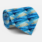 ビーチ上の前立腺癌のリボンFloaing ネクタイ (ロール)