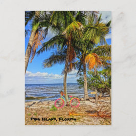 ビーチ上の自転車 – Pine Island Florida ポストカード